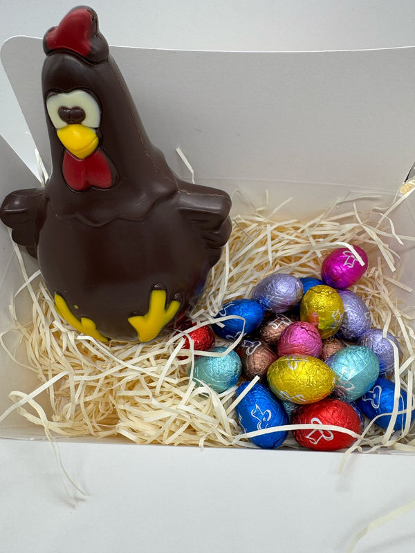 Helen’s Chocolate Aunty Chicken Hollow with Mini Eggs