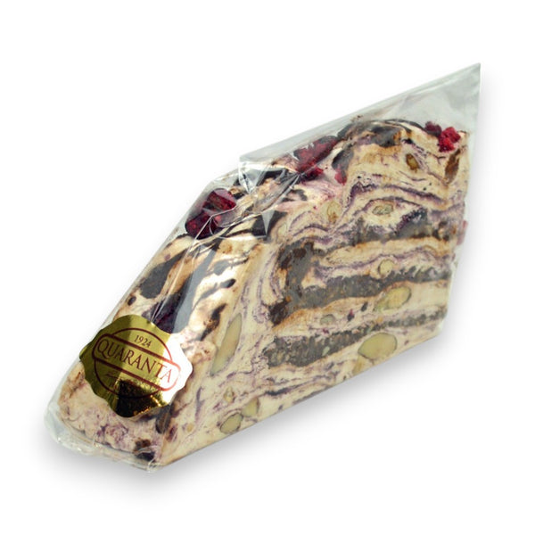 Quaranta Raspberry and Dark Chocolate Soft Italian Nougat Cake