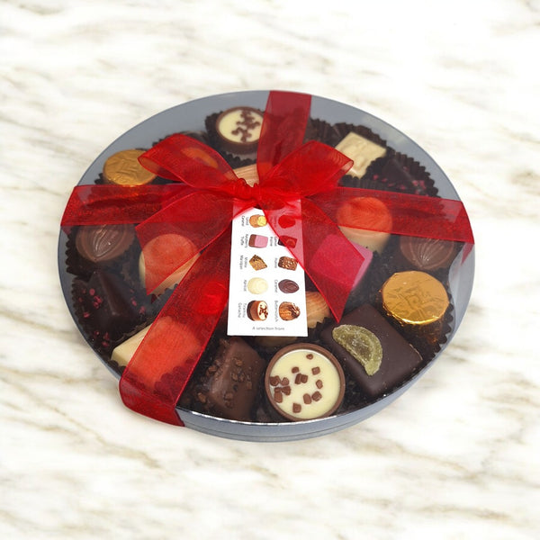 Helen's Luxury Round Acetate Belgian Chocolate Gift Box 375g