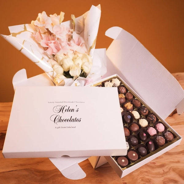 Helen's Signature Flowers & 48 Chocolate Box Hamper